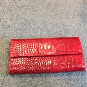 Furla red leather wallet
